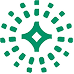 Green geometric pattern with a central diamond shape surrounded by radiating green rectangular and dot elements on a light background. AlternativesBeauty.org